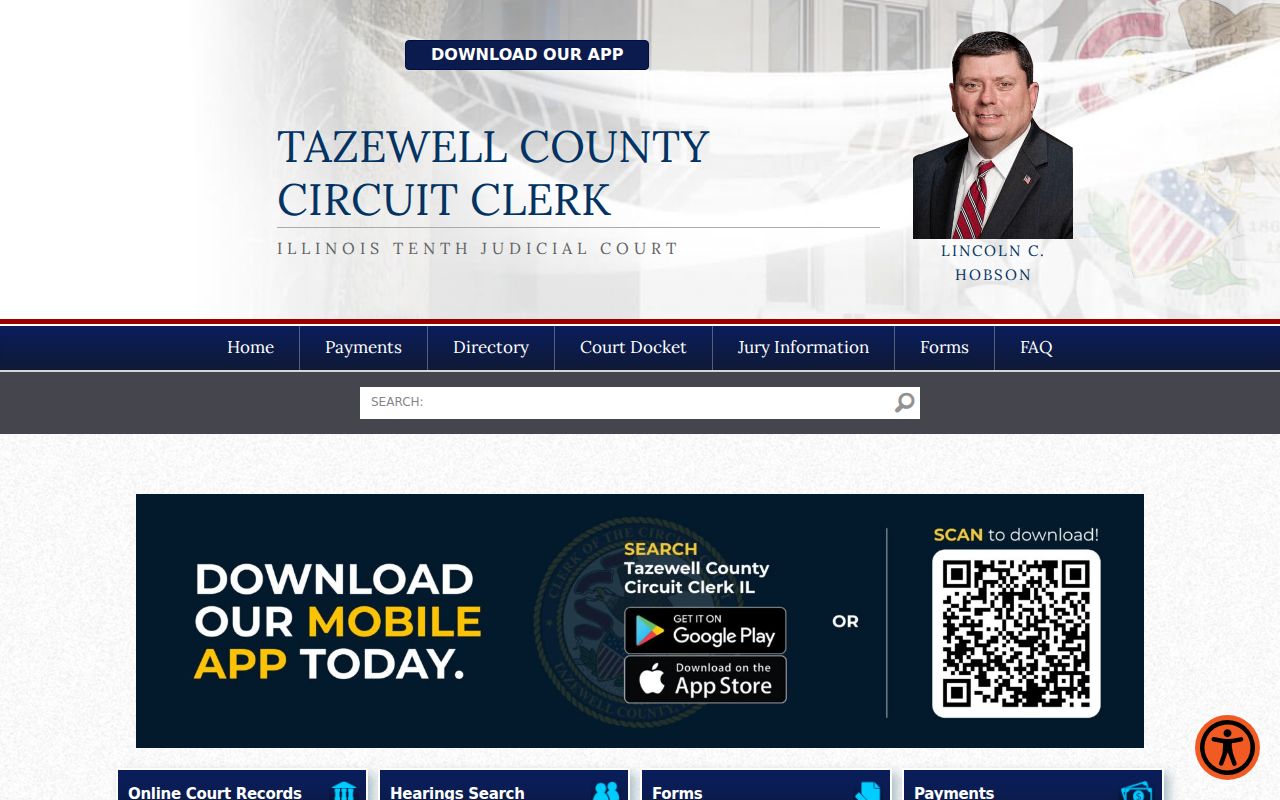 Tazewell County court case lookup at the Circuit Clerk website