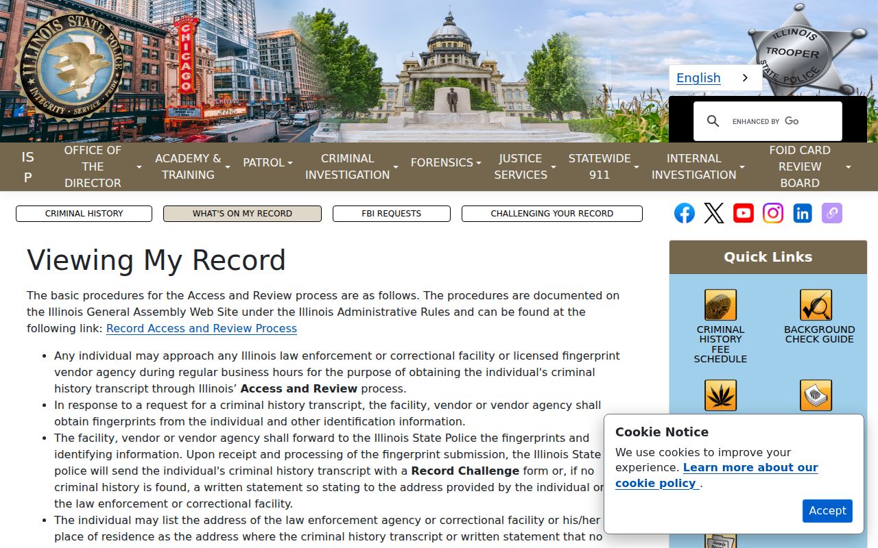 Tazewell County criminal record Access and Review steps