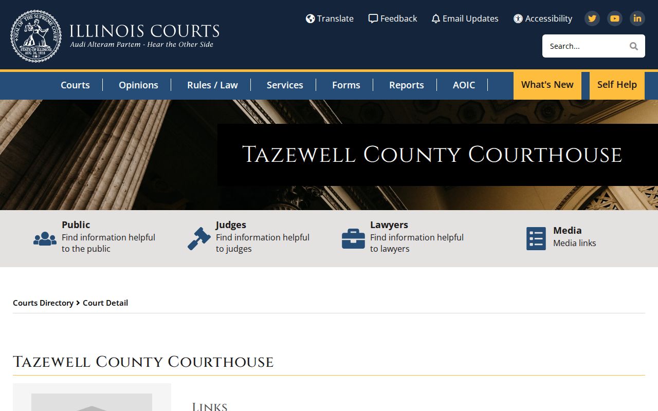 Tazewell County criminal court records courthouse directory