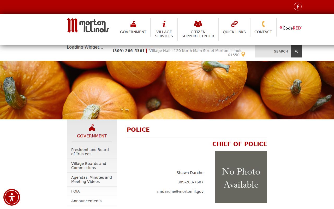 Morton Police criminal records office information
