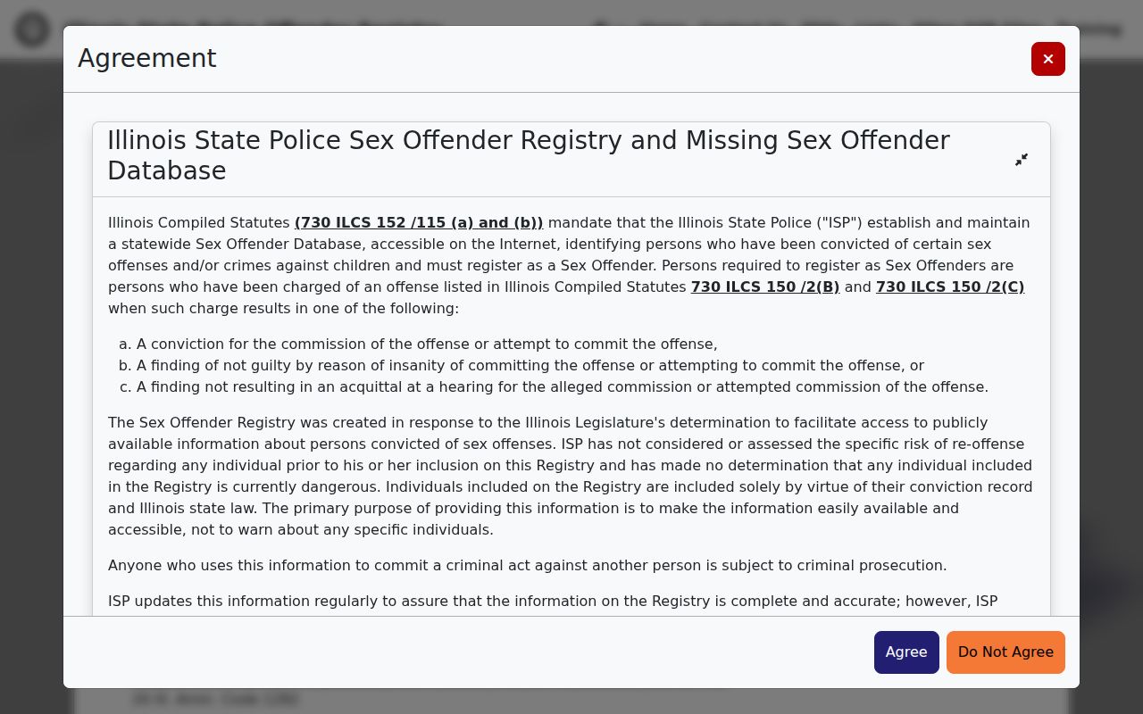 Illinois registry search for a Tazewell County sex offender lookup